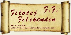 Filotej Filipendin vizit kartica